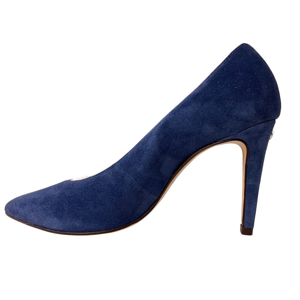 Coach Skyler Pumps Womens 6.5 True Blue Suede Stiletto Heels Pointed Toe Classic - Picture 3 of 14